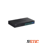 Switch Web Smart administrable TRENDnet TPE-1021WS de 8 puertos Gigabit PoE+ con 2 ranuras SFP y chasis montable en rack.