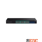 Switch Web Smart administrable TRENDnet TPE-30284 de 24 puertos Gigabit PoE+ con 4 ranuras SFP+ 10G.