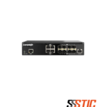 Switch administrable Capa 2 QNAP QSW-M3212R-8S4T con 8 puertos SFP+ 10GbE y 4 puertos RJ45 10GbE de media anchura para rack.