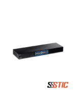 Switch de red Gigabit no administrable de 16 puertos TRENDnet TEG-S17 montable en rack de 1U.