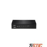 Switch de red no administrable TRENDnet TEG-S51SFP de 4 puertos Gigabit y 1 ranura SFP en chasis de metal compacto.