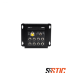 Switch industrial M12 PoE+ Gigabit de 8 puertos TRENDnet TI-TPG80 con chasis reforzado IP40 y certificación ferroviaria EN 50155.