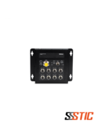 Switch industrial M12 PoE+ Gigabit de 8 puertos TRENDnet TI-TPG80 con chasis reforzado IP40 y certificación ferroviaria EN 50155.