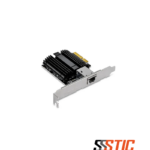 Tarjeta de red PCIe 3.0 x4 RJ45 10GBASE-T TRENDnet TEG-10GECTX con soportes de perfil alto y bajo.
