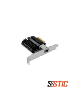 Tarjeta de red PCIe 3.0 x4 RJ45 10GBASE-T TRENDnet TEG-10GECTX con soportes de perfil alto y bajo.